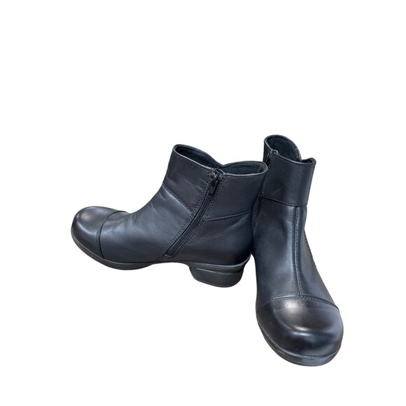Keen Womens Black Leather Ankle Boots Size 8.5 SKU 9439 - Picture 2 of 11